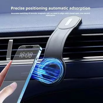 Магнитный держатель для телефона в машину, сильные магниты, вращающийся на 360 градусов, подставка для телефона с управлением одной рукой чёрный