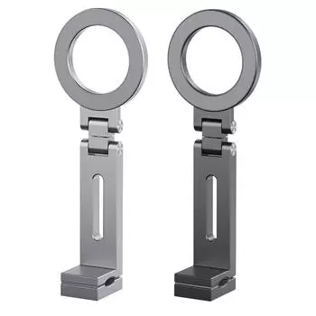 Магнитный держатель для телефона в самолете, регулируемое крепление для мобильного телефона, настольная подставка для iPhone 15, Samsung S24, Xiaomi 14 серый