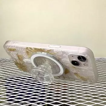 Магнитный держатель для телефона Yousheng, выдвижное крепление для телефона, совместимое с беспроводной зарядкой, телескопическая складная подставка для телефона с адаптерным кольцом E