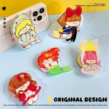 Магнитный держатель для телефона Zhitai на рабочем столе – в форме мультфильма, ленивый, телескопический, милый с функцией подушки безопасности