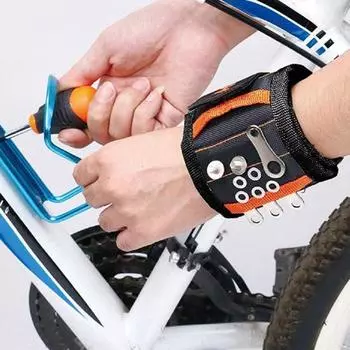 Магнитный держатель для винтового инструмента с застежкой-лентой, дышащий, легкий, износостойкий магнитный ремешок на запястье A