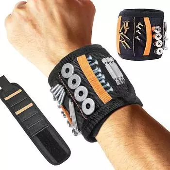 Магнитный держатель для винтового инструмента с застежкой-лентой, дышащий, легкий, износостойкий магнитный ремешок на запястье A