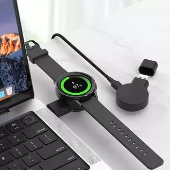 Магнитный держатель для зарядки для Galaxy Watch 5/5 Pro/4 USB Type C зарядная док-станция для умных часов подставка для зарядки чёрный