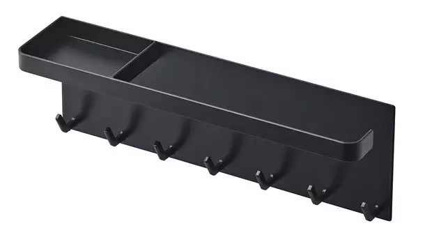 Магнитный держатель для зонта Yamazaki Jitsugyo 5686 с подставкой, черный, приблизительно. W28XD7XH9.5cm Tower Umbrella Stand Вход Аксессуары Хранение