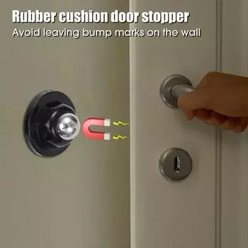 Магнитный держатель дверного стопора Free-punch Дверной стопор Силиконовый противоударный ветрозащитный протектор для дома на стену Аксессуары для оборудования белый