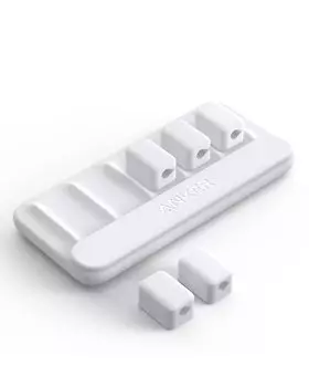 Магнитный держатель кабеля Anker Магнитный держатель кабеля совместим с кабелем Lightning, кабелем Micro USB и другими удобными принадлежностями для рабочего стола USB-C (белый)