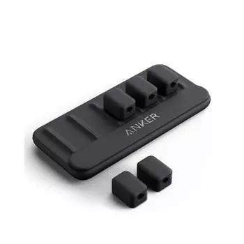 Магнитный держатель кабеля Anker Магнитный держатель кабеля совместим с кабелем Lightning USB-C Micro USB и другими удобными товарами для рабочего стола (черный)
