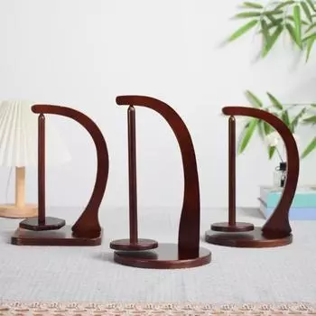 Магнитный держатель клубков пряжи для вязания крючком и спицами Деревянный прялка для пряжи Держатель пряжи для вязания крючком Простая установка Аксессуары для вязания крючком A