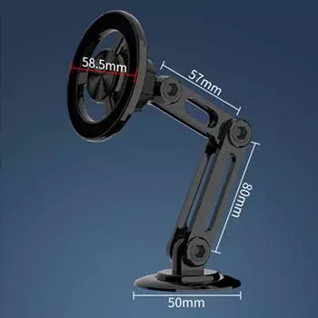 Магнитный держатель телефона для автомобиля с гибким основанием, выдвижное крепление для телефона, аксессуары для приборной панели автомобиля, металл ярко-розовый/золотистый