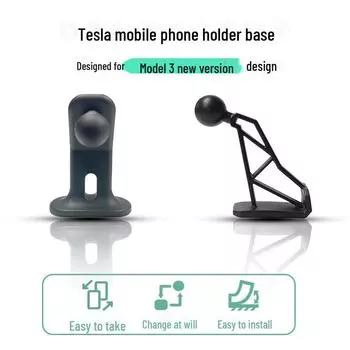 Магнитный держатель телефона на руль Tesla Model 3/Y whirlwind style чёрный