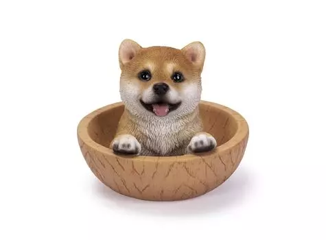 Магнитный держатель-зажим Woovia Shiba Inu xx 10 см, кукольная фигурка, украшение для сада, животное, собака H22355 11,5 11,5 бежевый