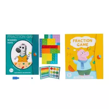 Магнитный диск с дробями, числитель и знаменатель третьего класса, магнитная обучающая игрушка, обучающие пособия по разложению дробей, 10 мл One Size