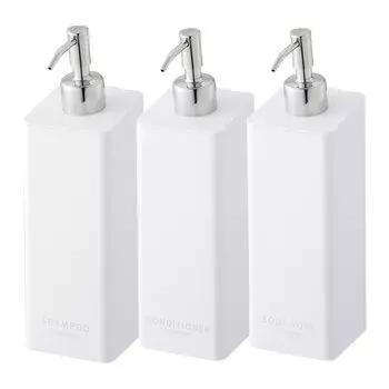 Магнитный дозатор Yamazaki Jitsugyo Tower of Magnetic Refill Bottle Shampoo Conditioner Body Soap White 4258 4260 4262 Two-Way [Набор 3]