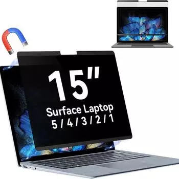 Магнитный фильтр конфиденциальности, совместимый с 15-дюймовым ноутбуком Surface 5/4/3/2/1, съемный антибликовый синий экран конфиденциальности для ноутбука Surface Pro 7/8/9/X 12.3 inch Surface Pro 7+/7/6/5/4/3