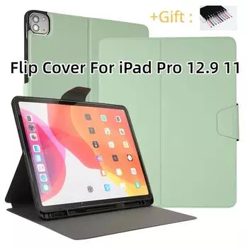 Магнитный флип-чехол для iPad Pro 12.9 11 Чехол 2021 2020 Складной смарт-чехол для iPad Pro 12 9 2021 2020 Чехол с держателем для карандаша For iPad Pro 11 2020 красный