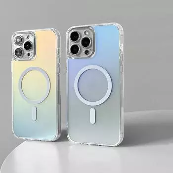 Магнитный градиентный чехол для iPhone 15 Pro с совместимостью MagSafe