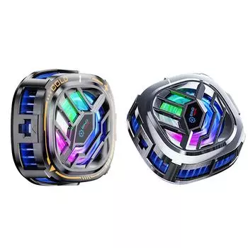 Магнитный и задний зажим для мобильного телефона, радиатор для PUBG RGB, мобильный радиатор, охлаждающий вентилятор для мобильных игр для трансляций в TikTok золотой