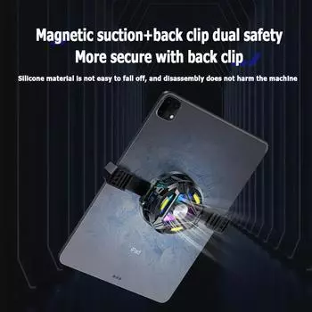 Магнитный и задний зажим для планшета, охладитель RGB с подсветкой, 25 Вт, охладитель для сотового телефона, 3 режима, регулируемый для iPhone15/iPad/ноутбука