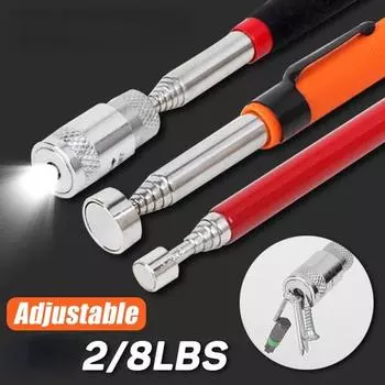 Магнитный инструмент для ремонта автомобилей, телескопическая ручка с легкими портативными выдвижными инструментами для сбора чёрный