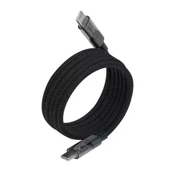 Магнитный кабель SEIWA, спиральный кабель USB-кабель типа C, встроенный магнит, автоматически собирается CtoC, 1 м, черный, магнитная адсорбция IMP299, не запутывается, собирается вместе