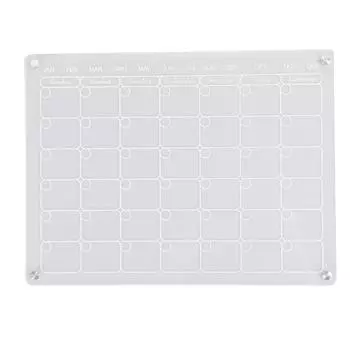 Магнитный календарь для заметок, многоразовый стираемый ежедневник, акриловый магнитный календарь для холодильника