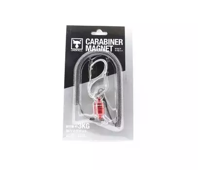 Магнитный карабин Jackall 3 кг, удерживающий силу, красный (6858)