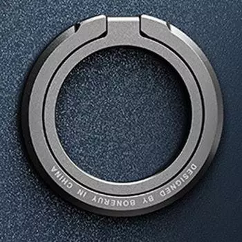 Магнитный кольцевой держатель для сотового телефона, кронштейн для мобильного телефона, съемная ручка-подставка для сотового телефона для iPhone MagSafe Samsung Xiaomi чёрный