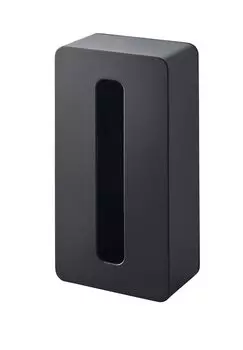 Магнитный компактный чехол для салфеток Yamazaki Jitsugyo, черный, мягкий, с внутренними размерами приблизительно 12 x D6 x Tower, чехол для мягких салфеток чёрный