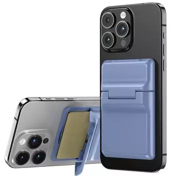 Магнитный кошелек, безопасный телефонный кошелек для Magsafe для iPhone 15 Pro Max 14 12 13, магнитный держатель для карт, сумка для телефона, жесткий кошелек чёрный