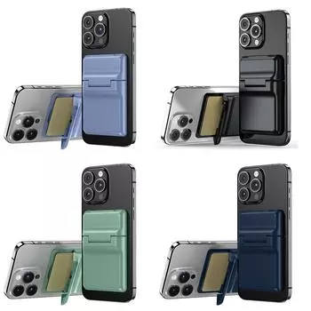 Магнитный кошелек для iPhone, держатель для карточек и слотов для iPhone 15/14/13/12 серий чёрный