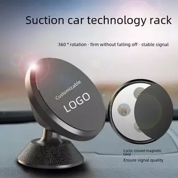 «Магнитный кожаный автомобильный держатель для телефона с возможностью нанесения логотипа» чёрный