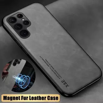 Магнитный кожаный чехол для Samsung Galaxy S22 S21 S20 FE Ultra S10 Plus A53 A52S A22S A72 A73 A33 A13 A22 A51 A50, силиконовый чехол S10 синий