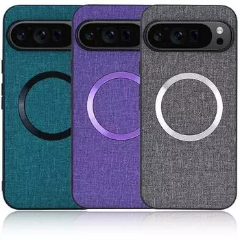 Магнитный кожаный чехол Magsafe для Pixel 9 Pro Pixel 8A 8 Pro, роскошный чехол для беспроводной зарядки For Pixel 9 Pro чёрный