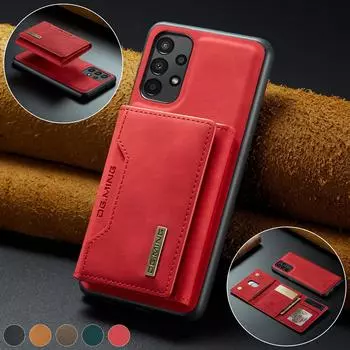 Магнитный кожаный чехол с защитой от царапин для Samsung Galaxy A13 5g A 13 4g A53 A33 A23 A73 A52s A52, карманная сумка для телефона, чехол for Galaxy A53 5G зелёный