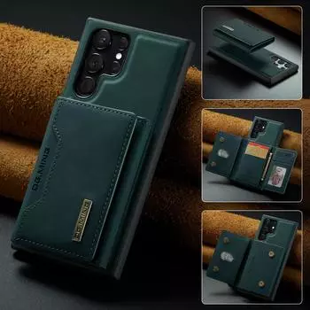 Магнитный кожаный чехол с защитой от падения для Samsung Galaxy S22 Ultra S 22 Plus 5g S21 S20 Fe S21 Ultra со слотом для карт for Galaxy S21 plus красный