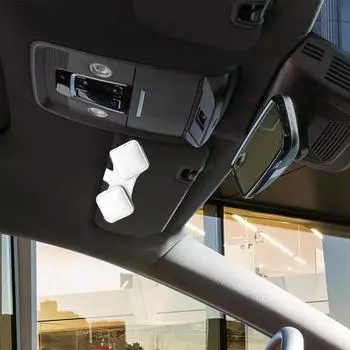 Магнитный кожаный держатель для очков Магнитный держатель для автомобильных солнцезащитных очков с зажимом Портативный магнитный держатель для автомобильных солнцезащитных очков с зажимом оранжевый