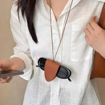 Магнитный кожаный держатель для очков с ремешком, зажим для шляпы для путешествий, сверхлегкая вешалка для солнцезащитных очков, магнитный зажим для ключей, головные уборы B чёрный