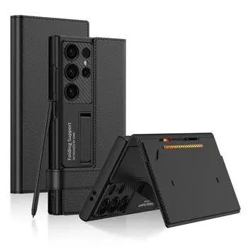 Магнитный кожаный кошелек-подставка с ручкой, чехол для телефона Samsung Galaxy S24 Ultra Plus 5G, защита чехлов, противоударные чехлы For Galaxy S24+