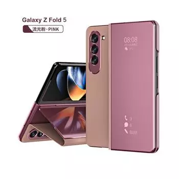 Магнитный кожаный складной чехол для чехлов Samsung Galaxy Z Fold 5, зеркальное покрытие, защитная пленка для экрана, противоударный чехол для телефона, 5G For Z Fold 5 5G