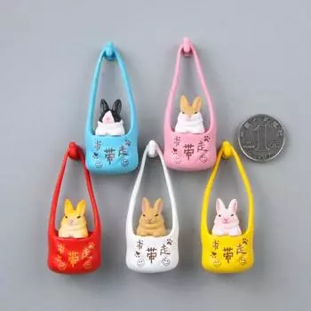 Магнитный кролик из ПВХ, модель, экологически чистая фигурка животного, чехол для телефона на холодильник, декор белый