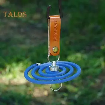 Магнитный крючок для благовоний с кнопкой-защелкой, ремешок из искусственной кожи, портативный, прочный, из нержавеющей стали, для кемпинга, для использования на открытом воздухе