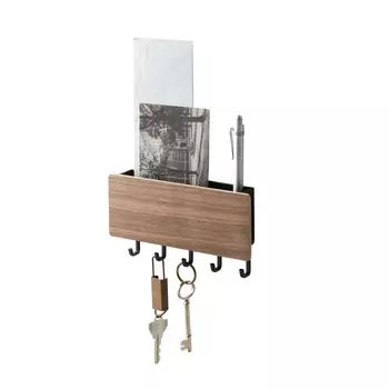 Магнитный крючок для ключей Yamazaki Jitsugyo с держателем Lin Brown 2729 коричневый