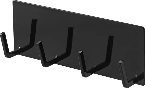 Магнитный крючок для кухонных инструментов Yamazaki Jitsugyo 3688, 4 ряда, черный, xx H6 см, плавающее хранилище, простая установка, прибл.. Ш16.5 Д3.5