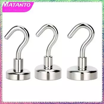 Магнитный крючок Крючки с неодимовыми магнитами Сверхпрочные настенные крючки Домашняя кухня Бар Организация хранения 1Pcs