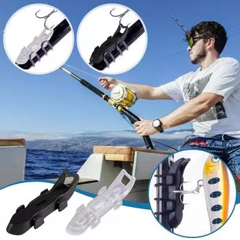 Магнитный крючок, Магнитный автоматический крючок, Магнитный держатель, Магнитный рыболовный крючок с резиновыми кольцами 1 размера One Size чёрный