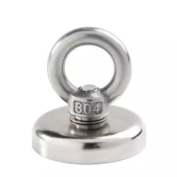 Магнитный крюк для рыбалки или подъёма со дна водоема грузов до 50кг 14kg 25mmx30mm