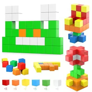 Магнитный куб VIXA, магнитная игрушка, 45 деталей, 30 мм, 3D-головоломка, блоки для раннего образования, форма, арифметика, терпение, концентрация, мышление, навыки пространственного мышления