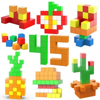 Магнитный куб VIXA, магнитная игрушка, 45 деталей, 30 мм, 3D-головоломка, блоки для раннего образования, форма, арифметика, терпение, концентрация, мышление, навыки пространственного мышления