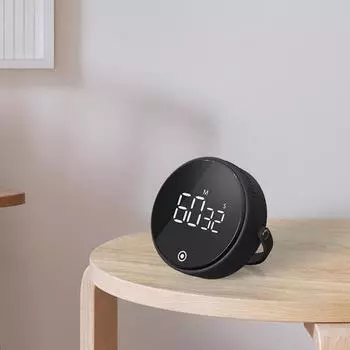 Магнитный кухонный таймер, 99-минутные цифровые таймеры обратного отсчета и обратного отсчета, регулируемый угол, громкая сигнализация чёрный