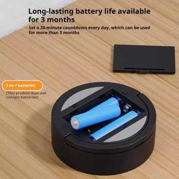 Магнитный кухонный таймер с большим светодиодным дисплеем, обратный отсчет времени, таймер для приготовления пищи, выпечки, обучающий, регулируемый, легко читаемый таймер чёрный